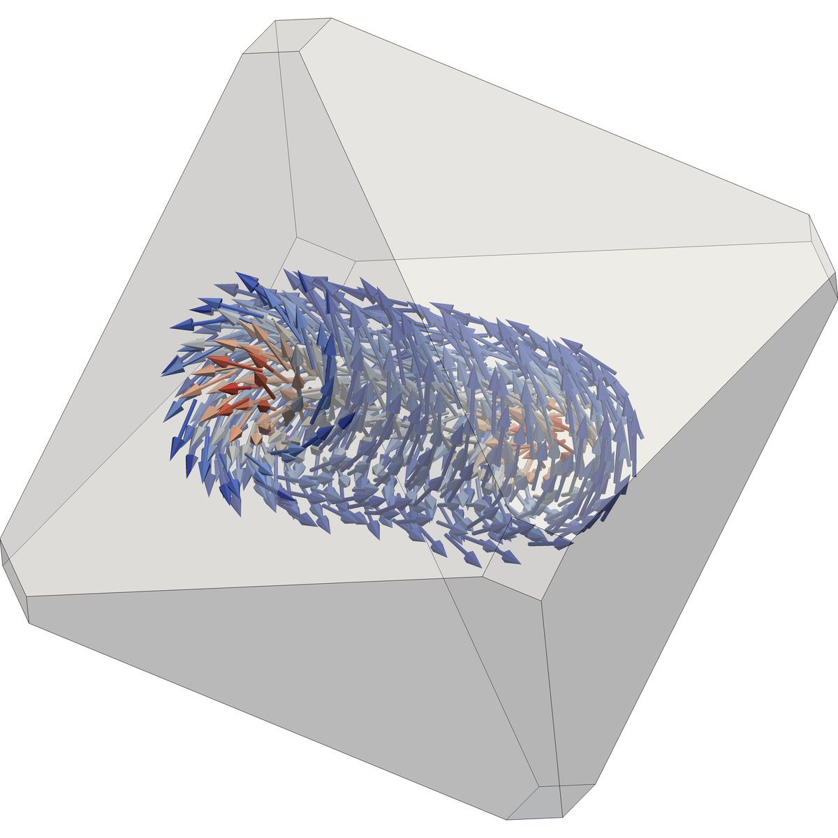 Wirbelstruktur des Magnetit-Nanokristalls