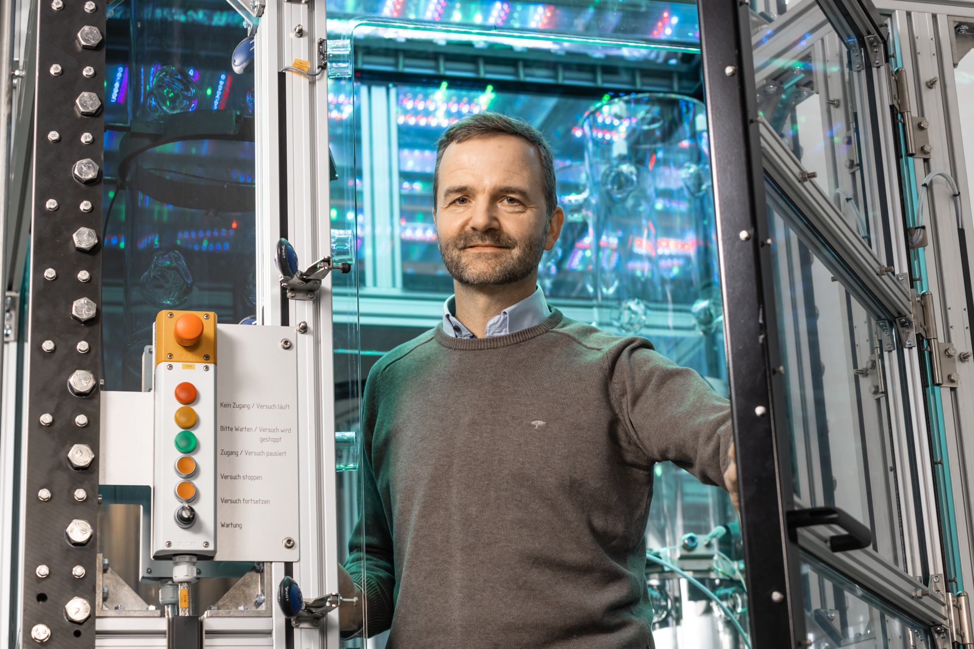 Wie eine Zeitreise: Mit AgraSim kann Prof. Nicolas Brüggemann (IBG-3) in der Praxis erforschen, wie sich Nutzpflanzen im künftigen Klimawandel schlagen werden. Los geht es 2024.