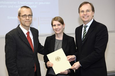 Prof. Gereon Fink, Dr. Simone Vossel und Thomas Rachel MdB