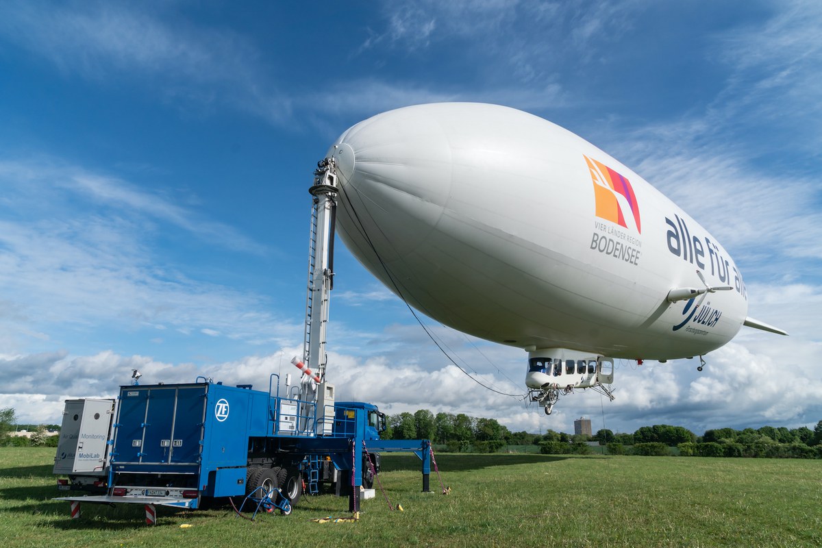 Messkampagne des Forschungszentrums Jülich mit dem Zeppelin NT