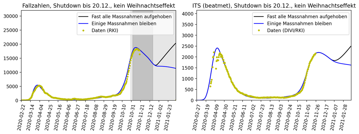 Täglich neu gemeldeten Fälle (kein Weihnachtseffekt)