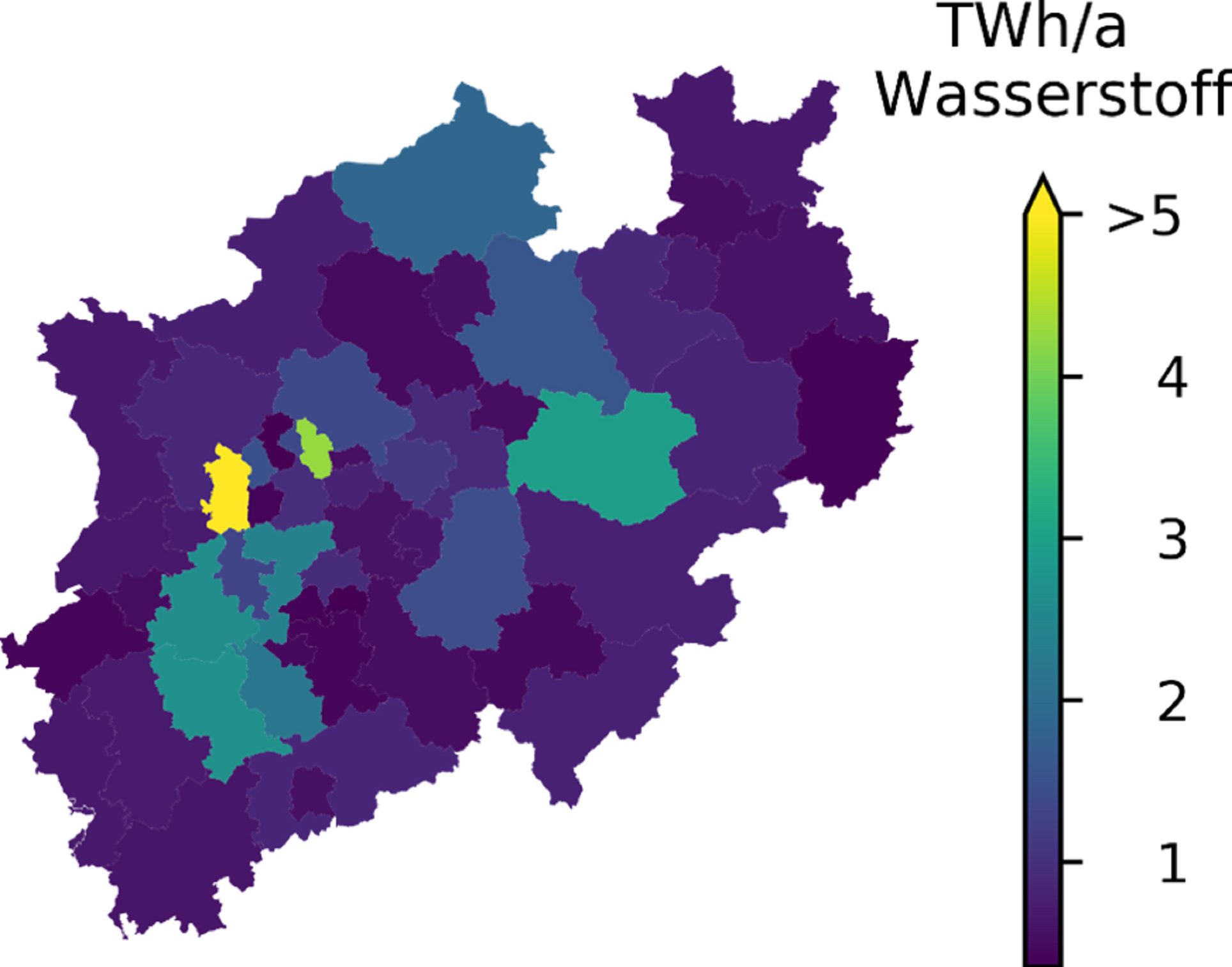 Wasserstoffnachfrage in NRW 2050