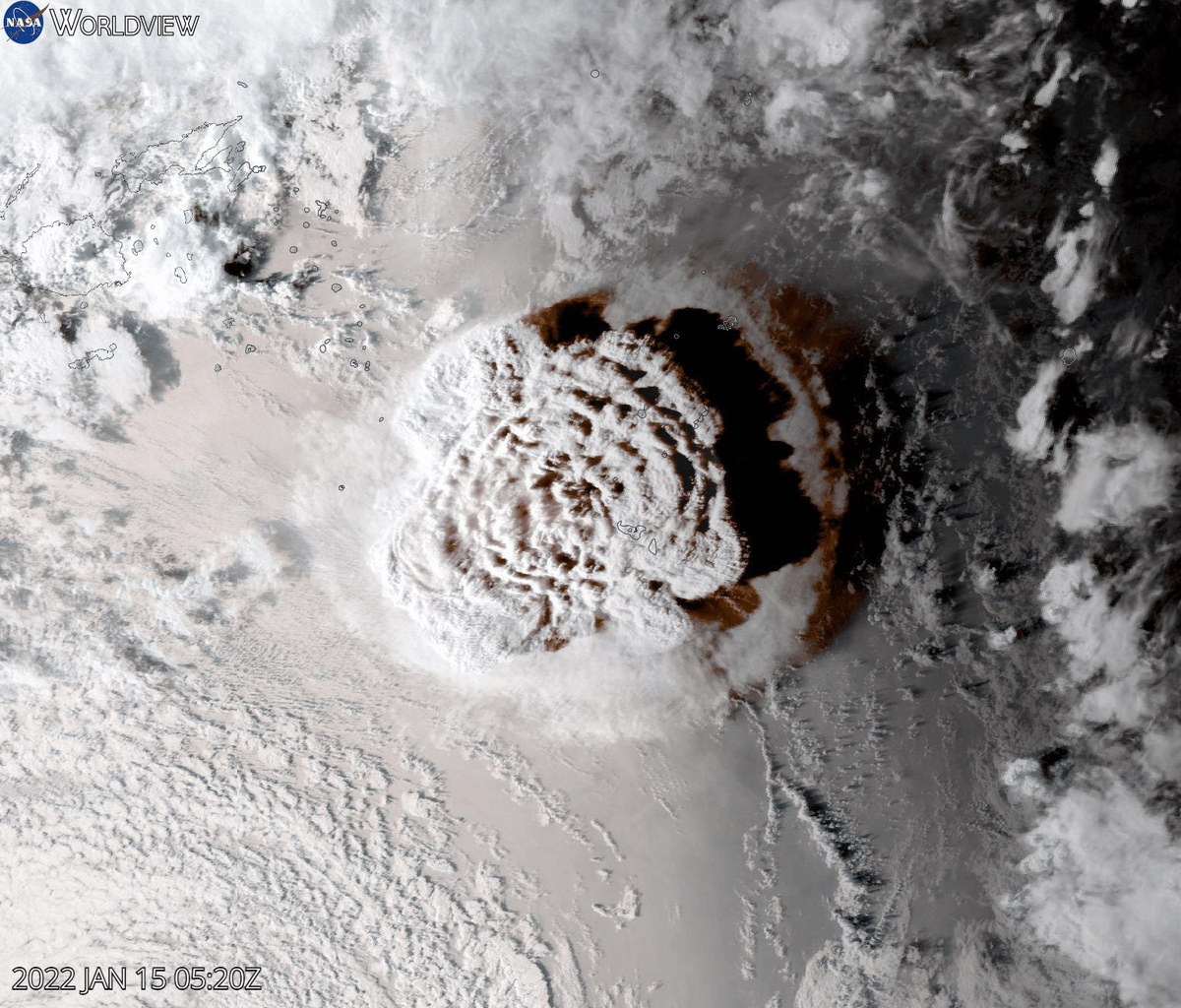 Ausbruch des Unterwasservulkans vor Tonga