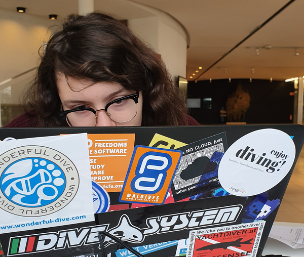 Hackerin, auch Haeckse genannt, am Werk.