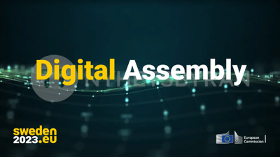 Kristel Michielsen spricht bei der Digital Assembly der Europäischen Kommission in Schweden