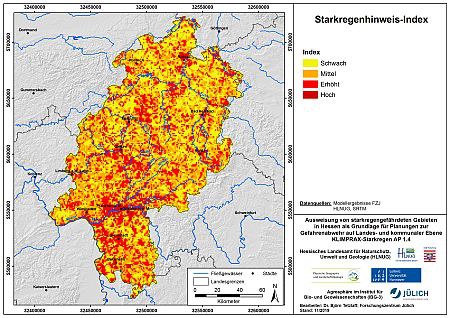 Digitales Informationssystem gibt Auskunft über Gefährdung durch Starkregen