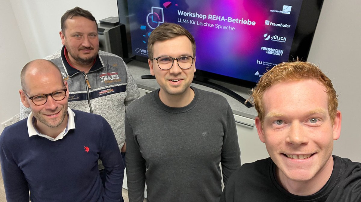 Fritz Niesel und Kollegen im Workshop
