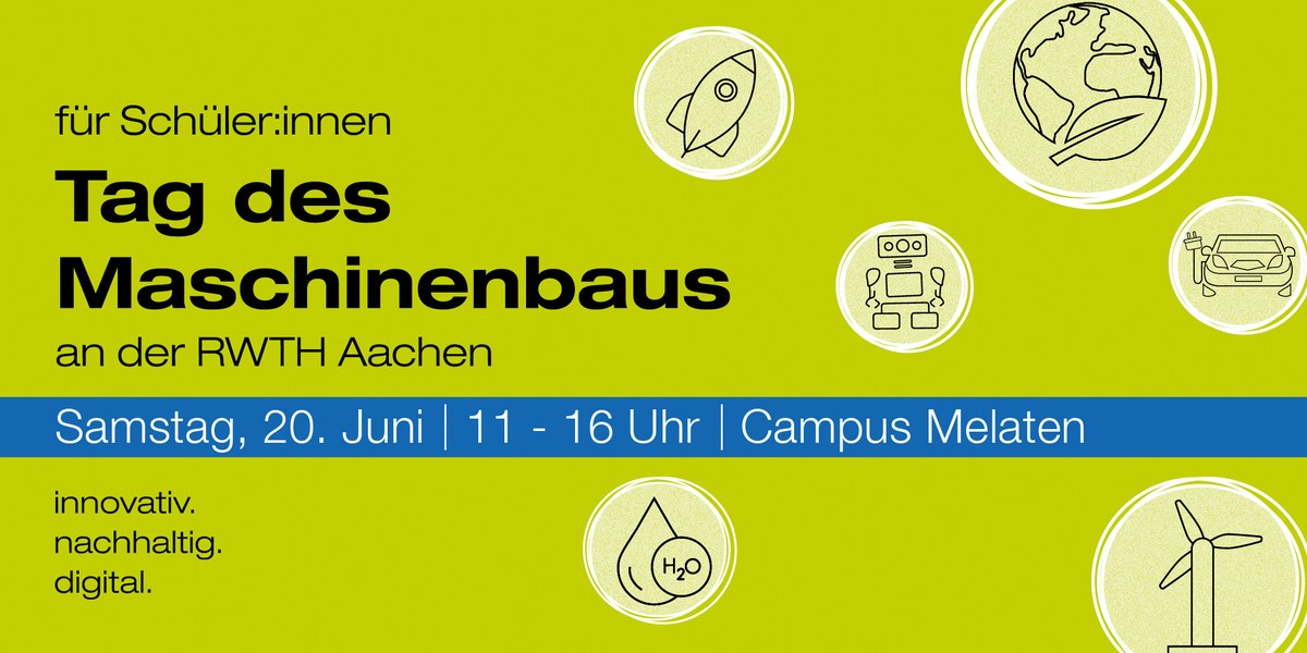 Info-Banner zum Tag des Maschinenbaus an der RWTH Aachen