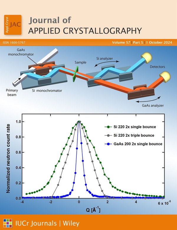 Titelblatt des Journal of Crystallography über die Diffusionsdynamik an Nanopartikeloberflächen mittels Neutronenrückstreuung