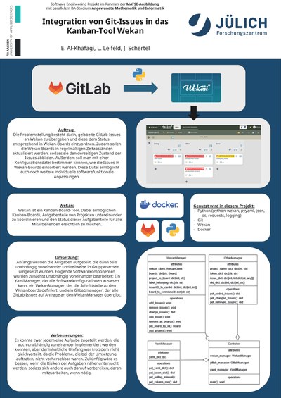 Ein Poster mit mehreren Abschnitten, die Diagramme, Pfeile, Symbole und farbige Elemente auf blauem Hintergrund zeigen. (Mistral: Pixtral Large 2411, 2026-03-12)