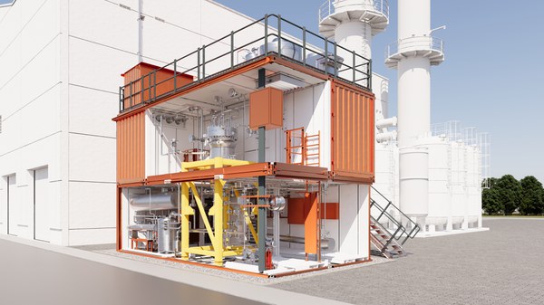 Endmontage des LOHC-Reactor-Rack in Erlangen erfolgt