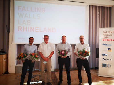 Preise beim Falling Walls Lab Rhineland 2021 für Roudy Hanna