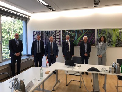 Dr. S. Roth, L. Diasamidze, Prof. L. Izoria, Prof. W. Marquardt, Prof. H. Ströher, E. Portius