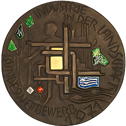 Goldplakette des Bundeswettbewerbs "Industrie in der Landschaft" 1971