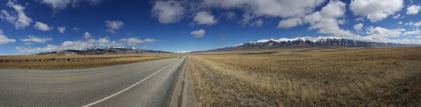 Highway 285 in Central Colorado. -- Picture by Bernd Mohr
