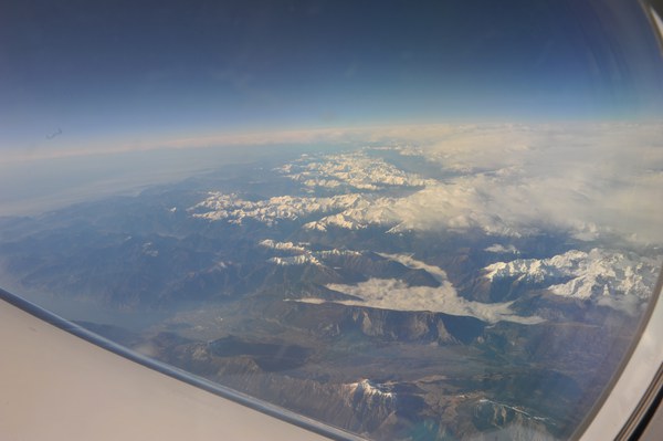 View of the Alps from the HALO Aircraft.