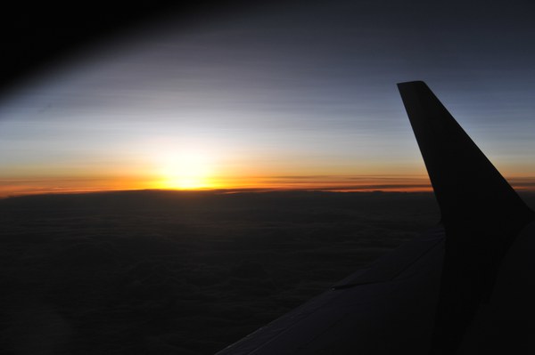 View of the sunset from HALO.