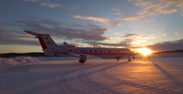 HALO waiting for take-off to one of many research flights. Picture by Isabell Krisch, FZJ.