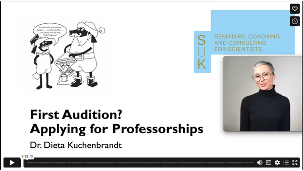 E-Learning – Application for Professorship