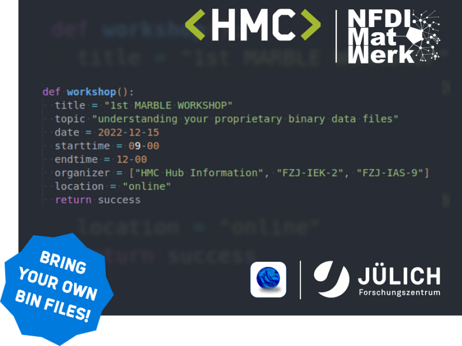 Workshop: MARBLE - unlock the metadata from your proprietary binary files