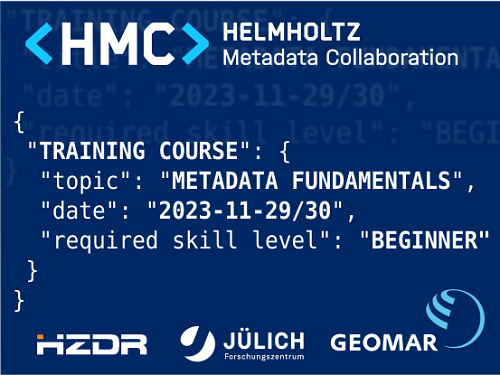 Training course: Fundamentals of scientific metadata - why context matters!