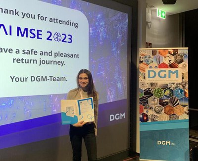 Best poster award for Karina Ruzaeva at AI MSE conference 2023