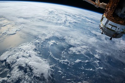 Satellite observing the Earth