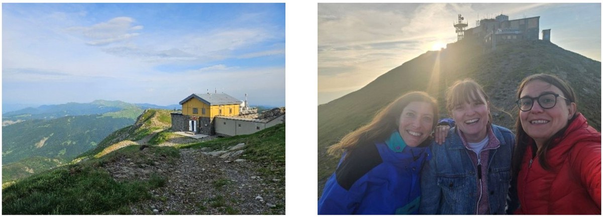 Das Laboratorio „O. Vittori“ auf dem Monte Cimone in Italien und die Teams des ICE-3 und CNR-ISAC.
