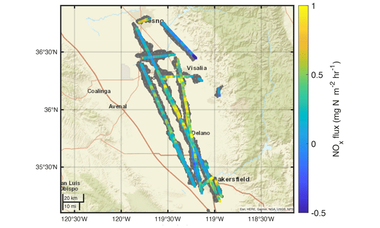 Direct observations of NOx emissions over the San Joaquin Valley using airborne flux measurements during RECAP-CA 2021 field campaign