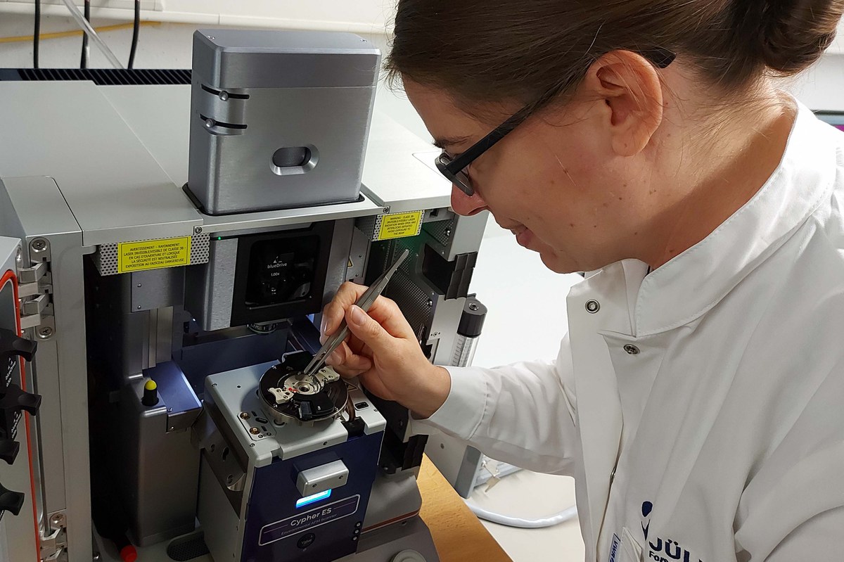 Kerstin Neuhaus with AFM