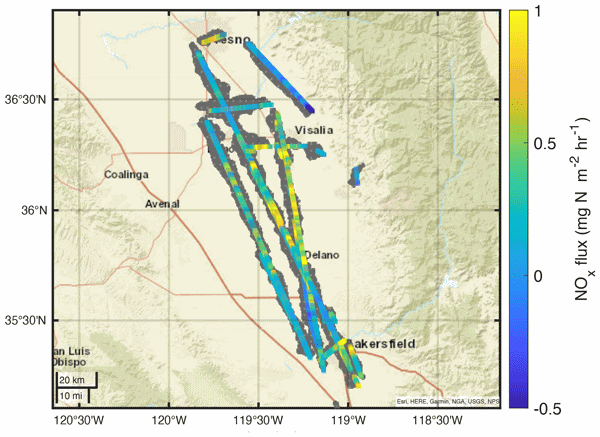 Direct observations of NOx emissions over the San Joaquin Valley using airborne flux measurements during RECAP-CA 2021 field campaign