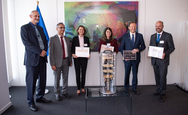 HBP image of human brain network exhibited at offices of European Commission