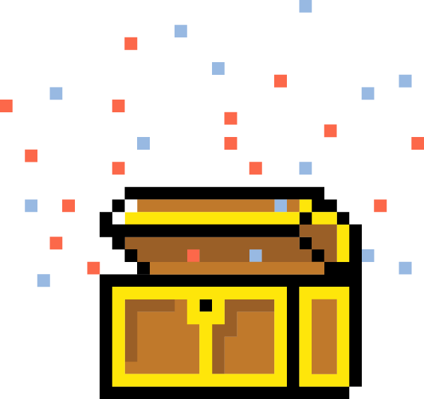 Freigestellte Schatztruhe