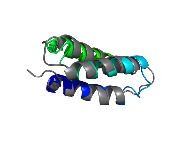 Folding of the 67 residue 3 helix bundle GS-α3W