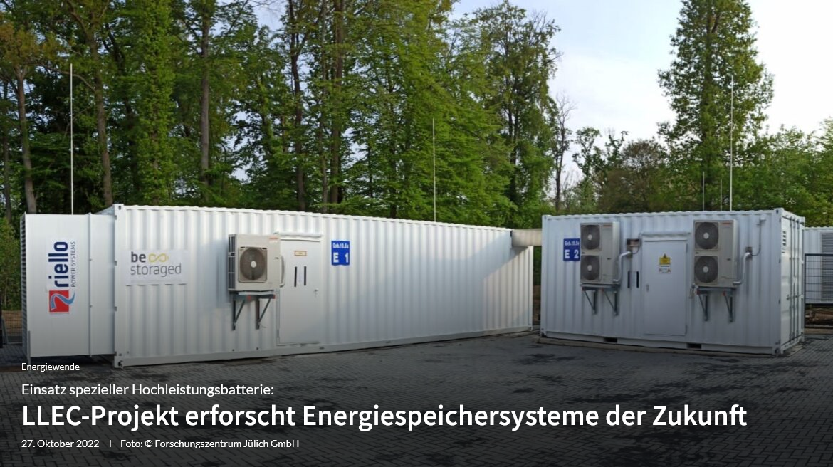 Neuer Beitrag berichtet über Batterieforschung im LLEC