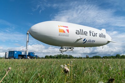 Messkampagne des Forschungszentrums Jülich mit dem Zeppelin NT