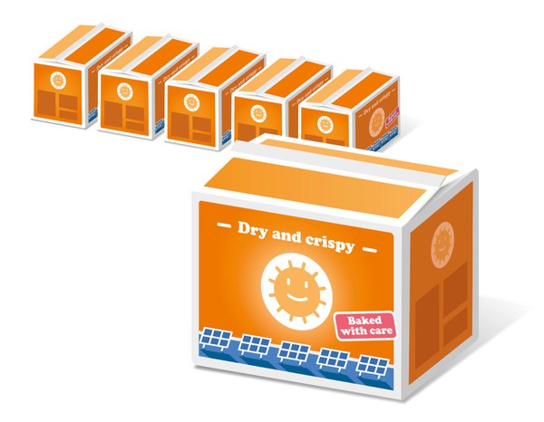 Illustration packs of rusk